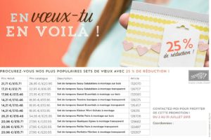 Promotion tampons stampin up juillet 2013