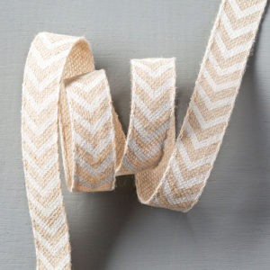 Natural 5/8" chevron ribbon