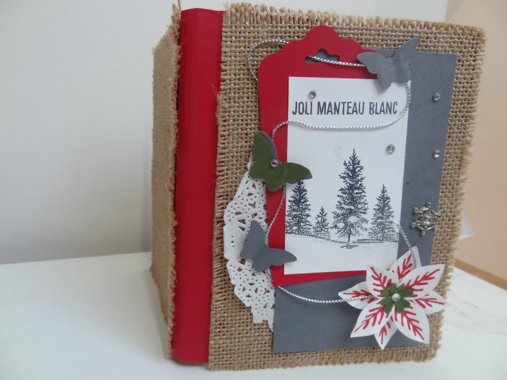 Mini album jolie manteau blanc scrapbooking