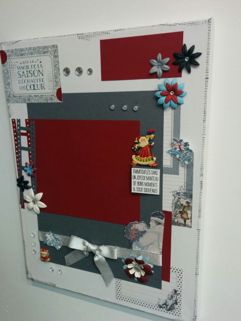 une toile scrapé thème Noel