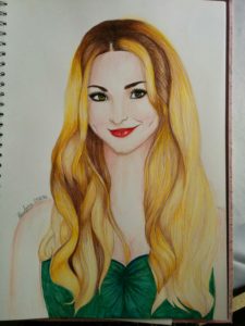 dessin portrait de jessica hatoum