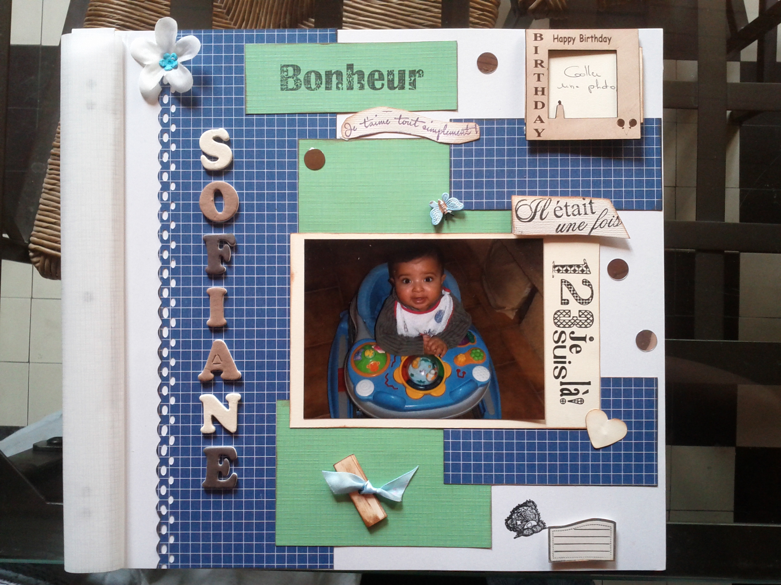 Page scrapbooking garçon