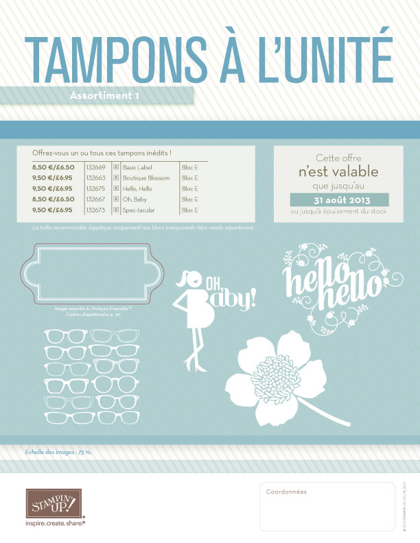 Tampons à l'unité stampin up