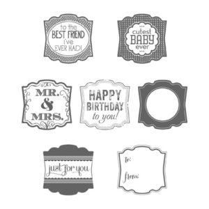 Label Love stampin'up assorti avec perforatrice etiquette artisanale