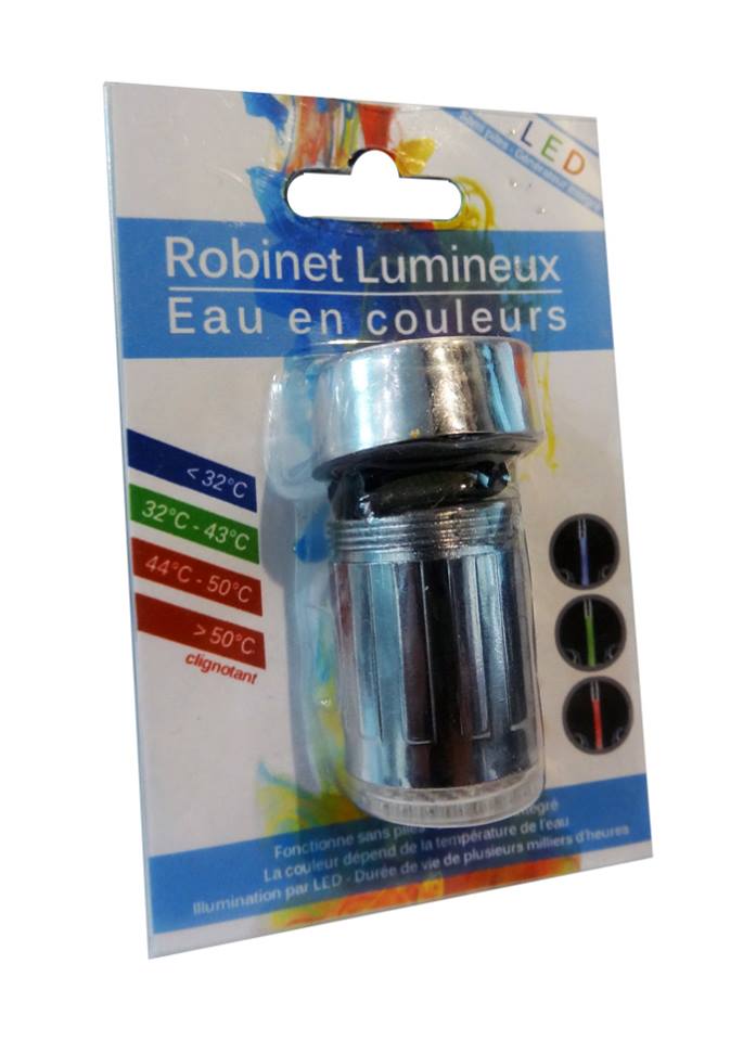 embouts robinets lumineux eau en couleur!