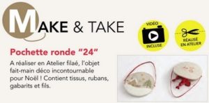 pochette ronde Filaé, les ateliers de saxe, make and tape