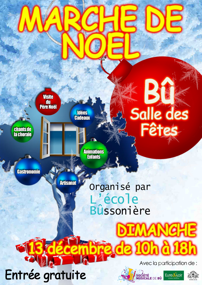 Retrouvez moi au marché de noel de bu salle des fetes le 13/12/2015