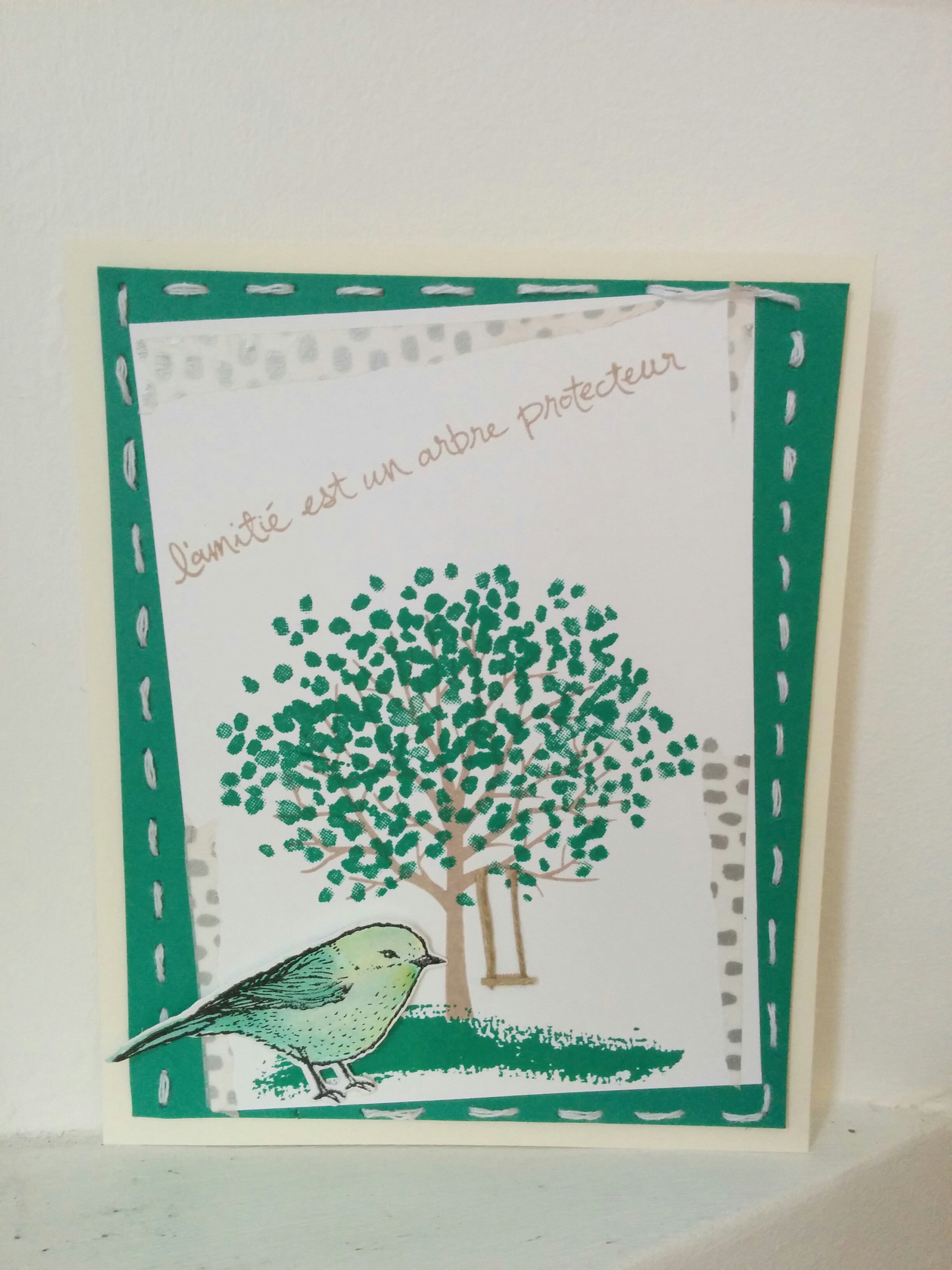 set de tampon stampin'up arbre protecteur et set de tampon envolée de voeux