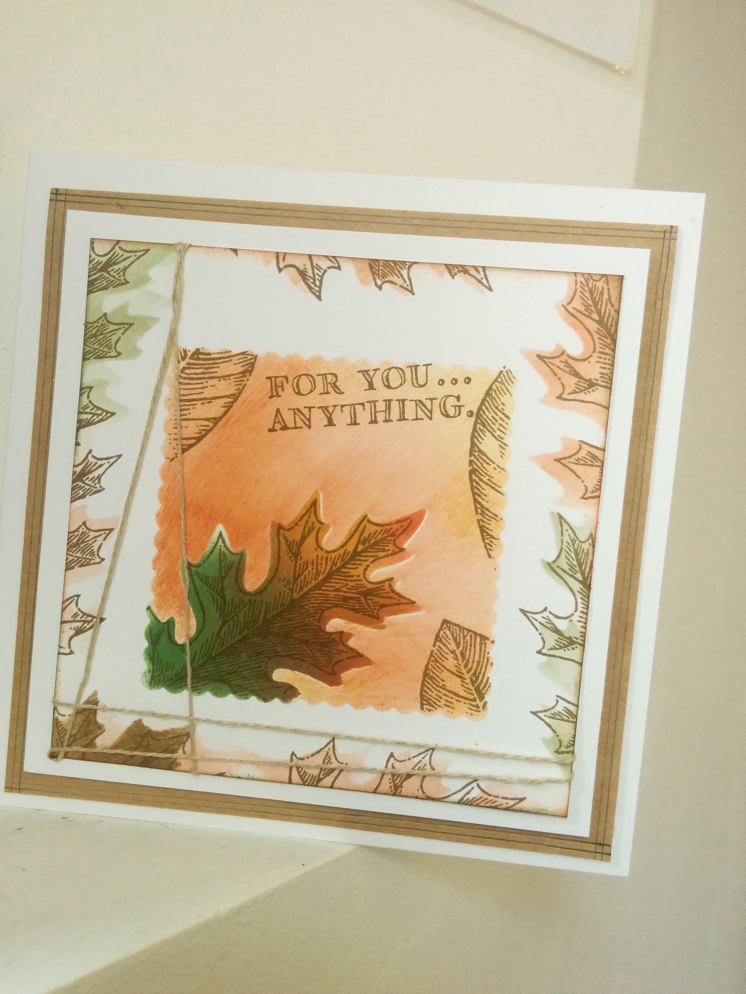 vintage leaves set de tampons stampin'up carterie