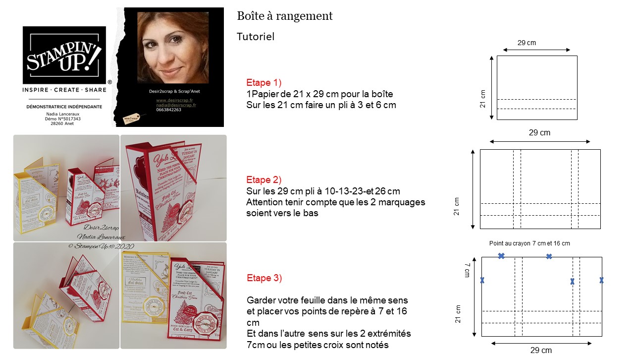 Tuto 22 Boite rangement cartes/ Stampin'Up! 