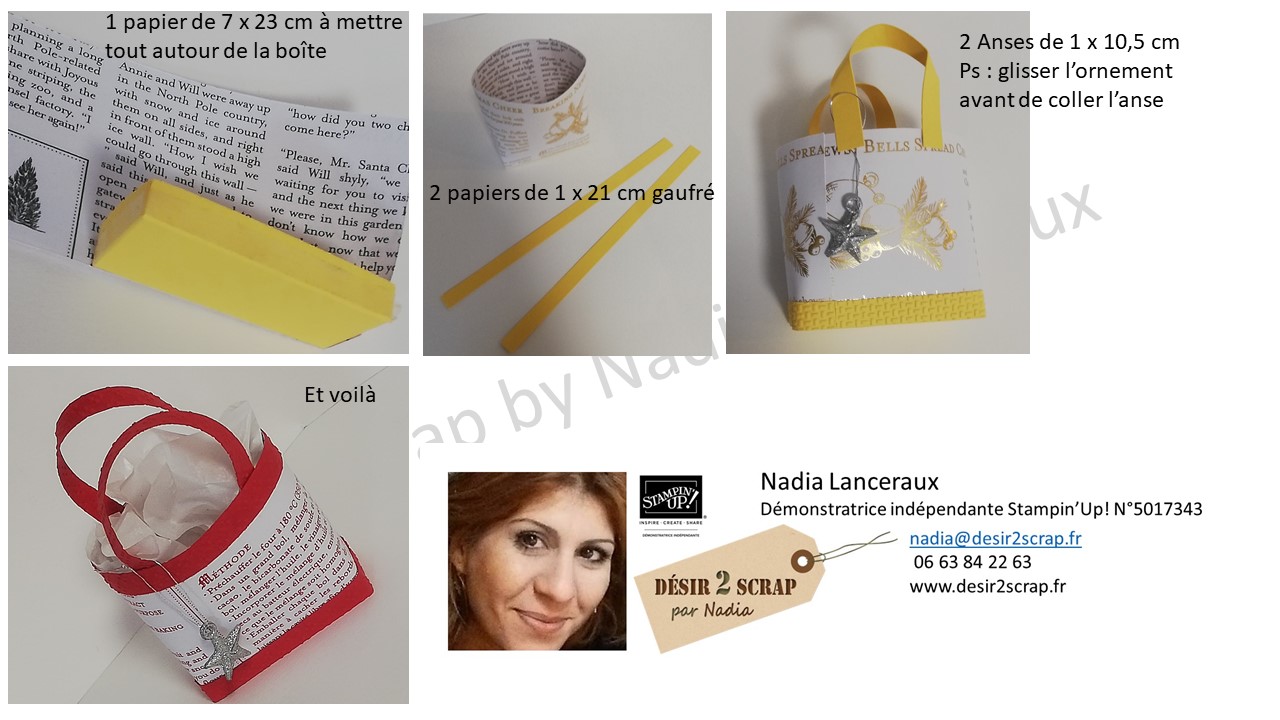 tutoriel stampinup mini sac à main déco table de noel