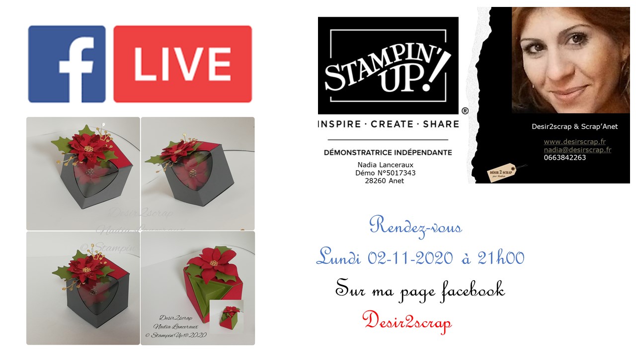 boite poinsettia live facebook stampinup